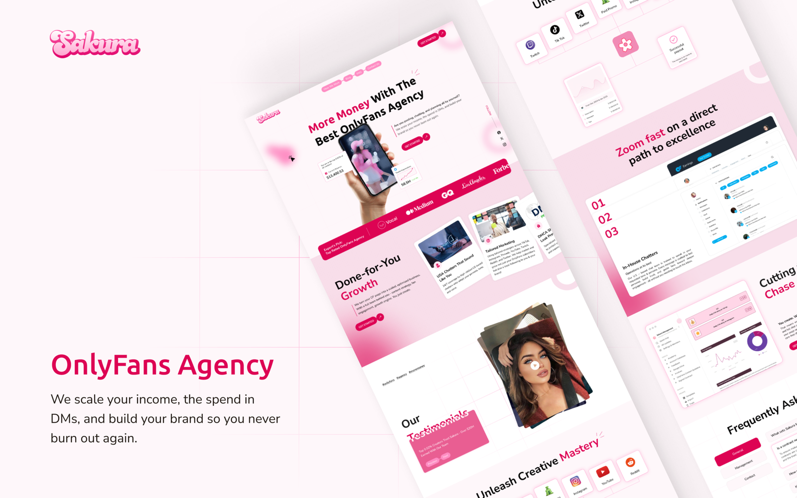 OnlyFans Agency Landing Pae